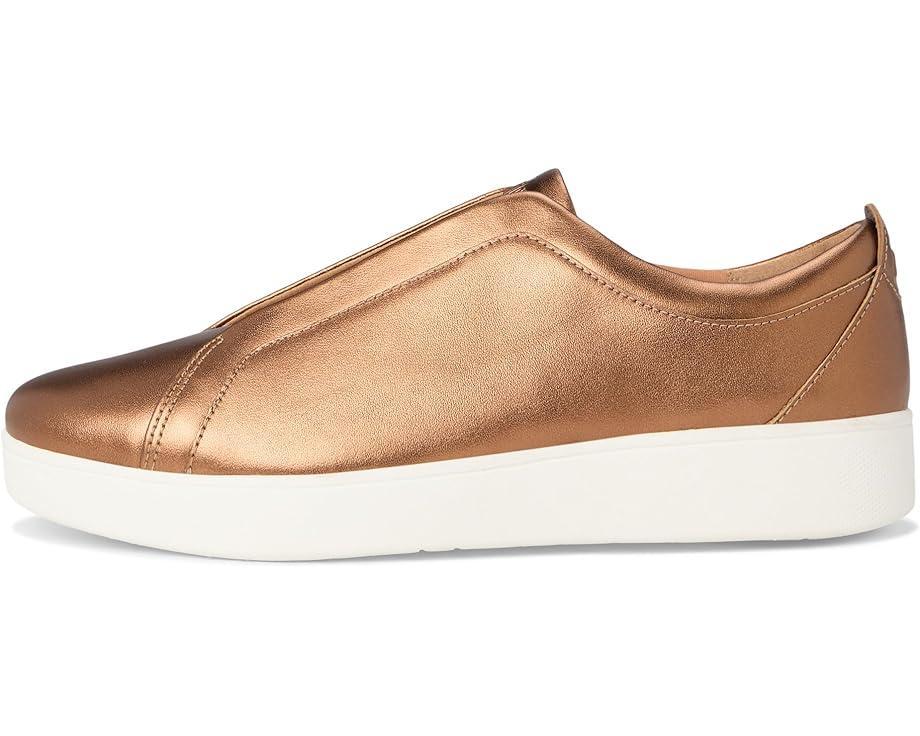 Women's FitFlop Rally Elastic Metallic Leather Slip-On Sneakers Product Image