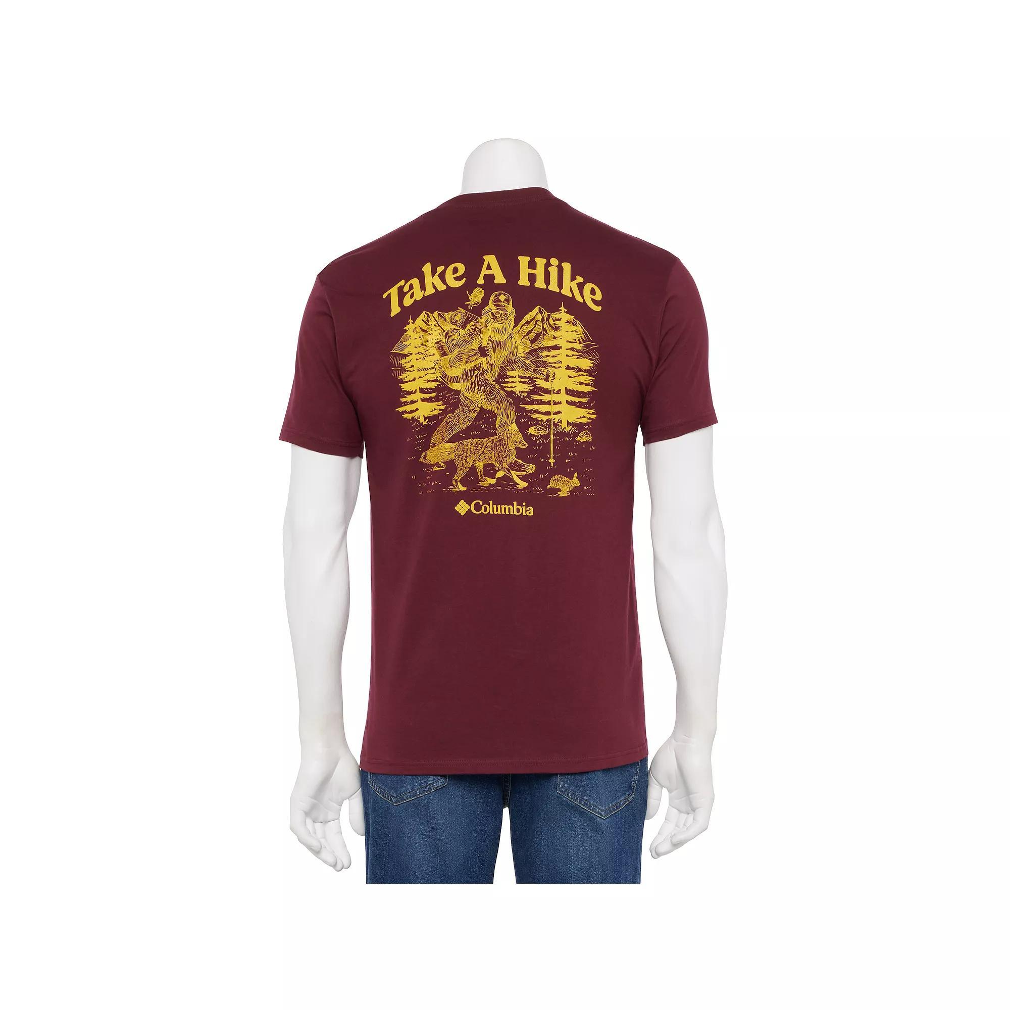 Men's Columbia Short Sleeve Back Graphic Tee, Size: Small, Rich Red Product Image