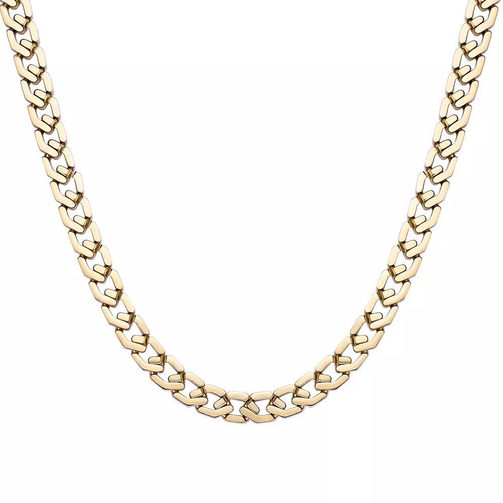 Men's LYNX Gold Ion-Plated Stainless Steel Chain Link Necklace, Size: 24", Gold Tone Product Image