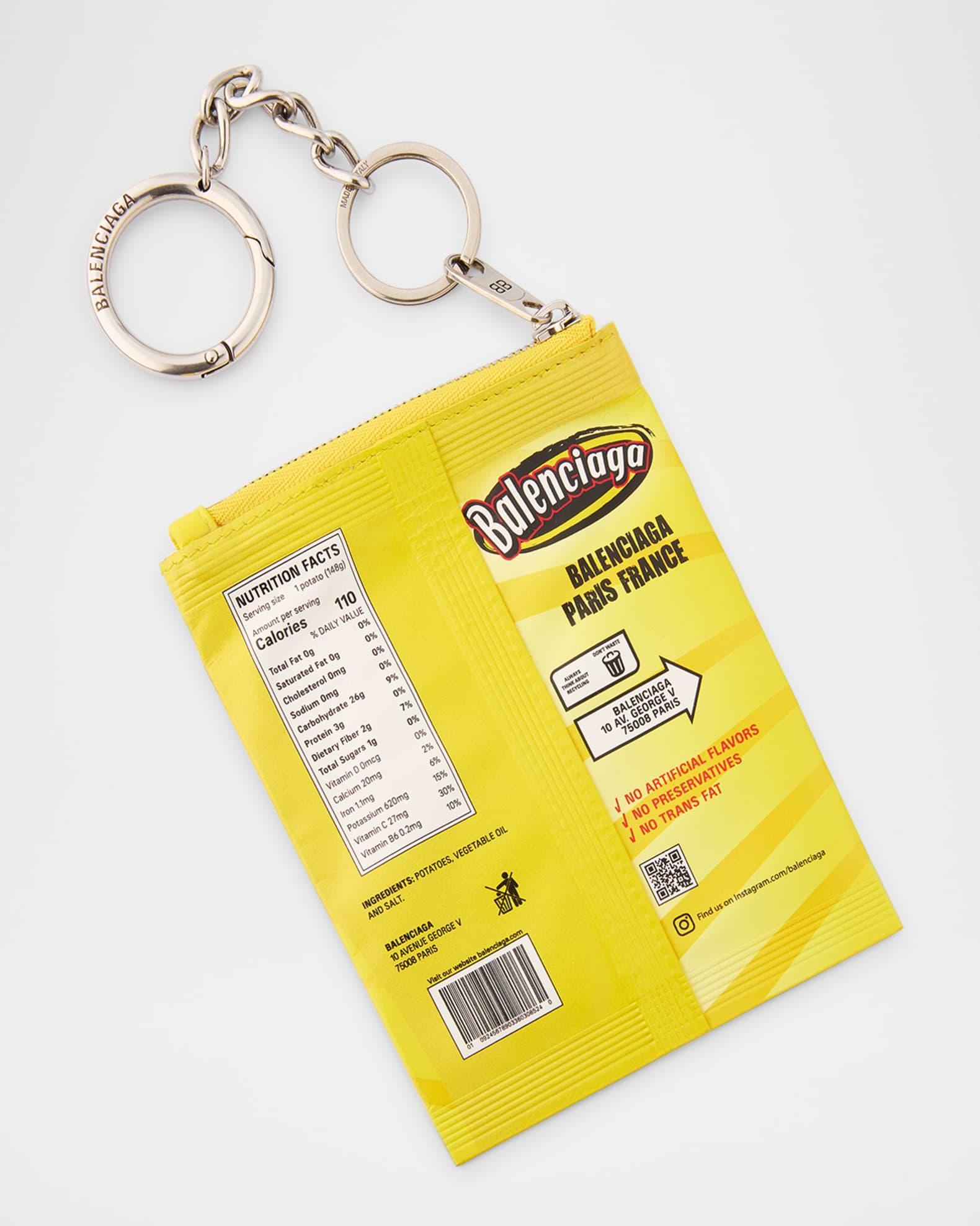 Men's Calfskin Chips Logo Keychain Product Image