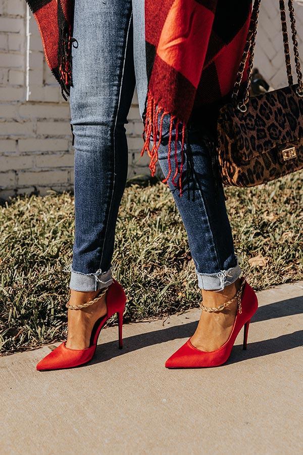 The Priya Heel In Red Product Image