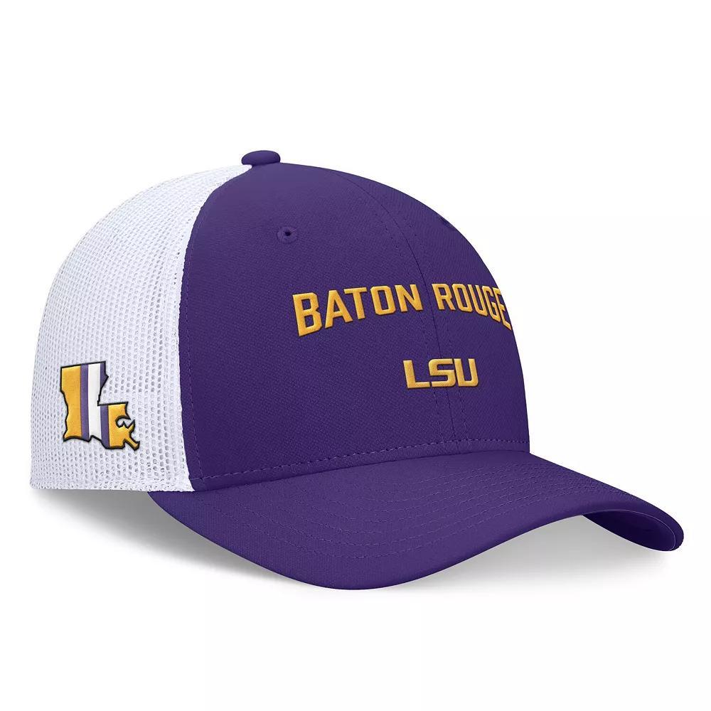 Men's Nike Purple/White LSU Tigers Primetime Rise City Trucker Adjustable Hat, Size: Medium/Large Product Image