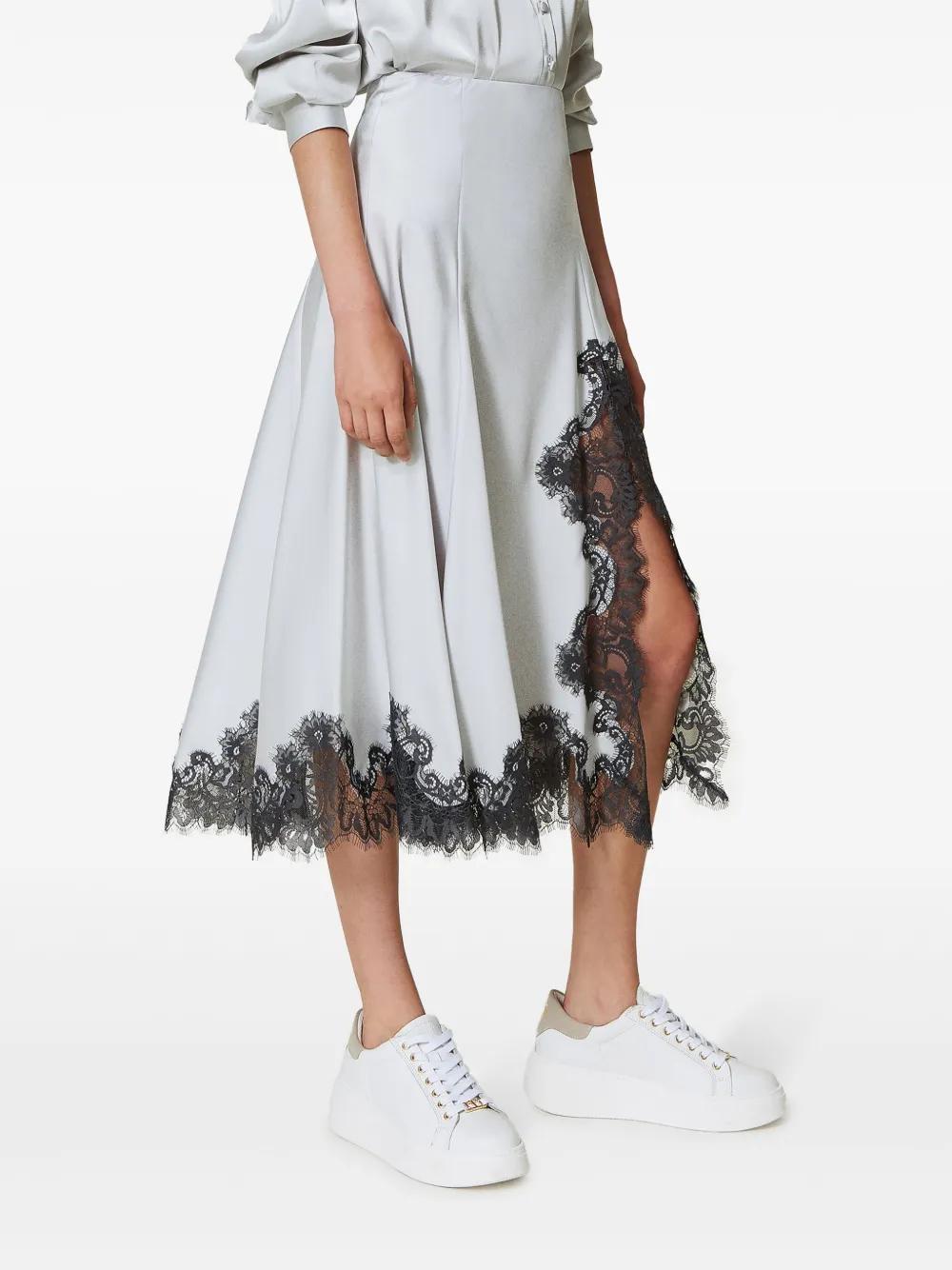 lace-detailing midi skirt  Product Image