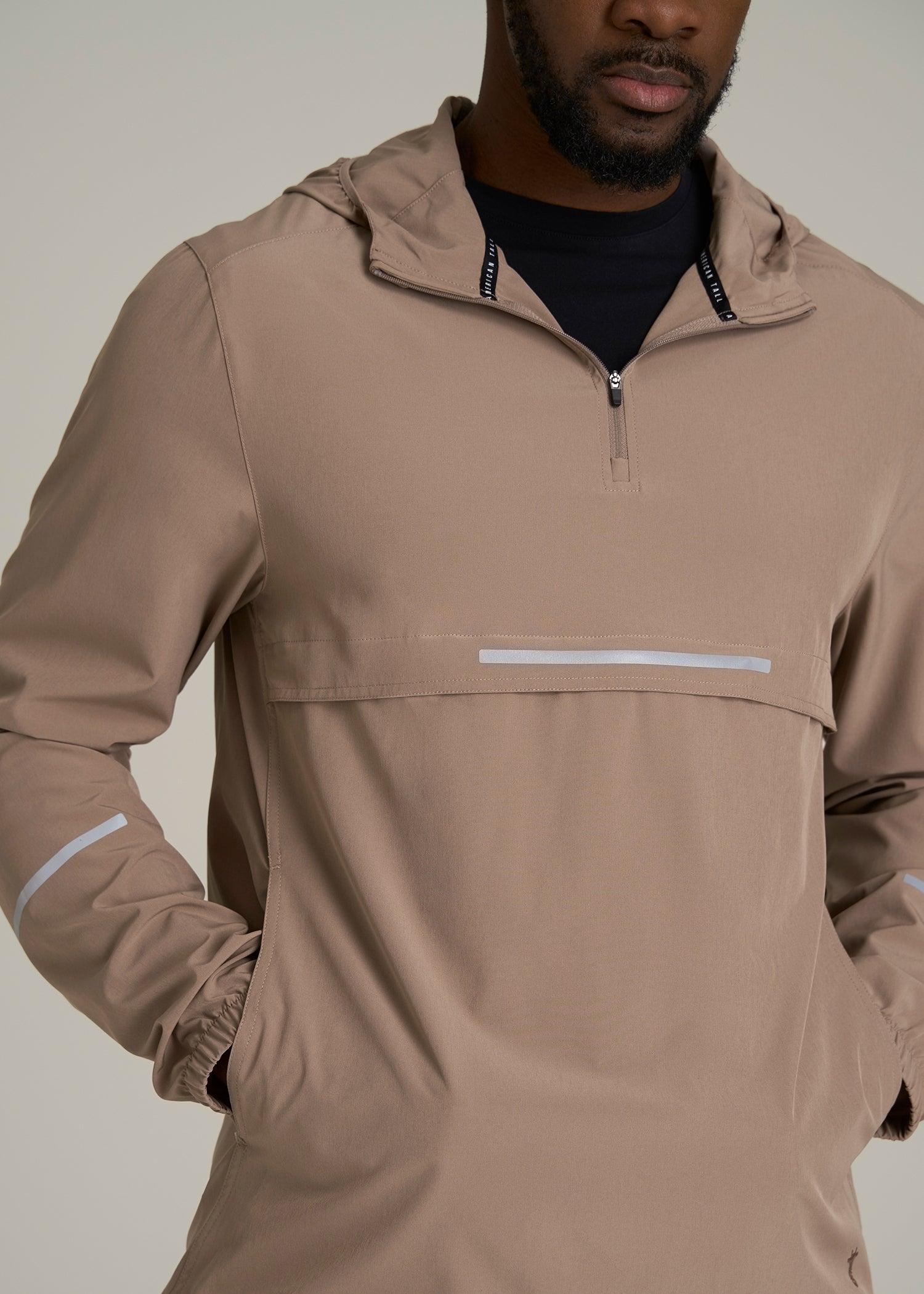 Featherweight Packable Anorak for Tall Men in Dark Sand Product Image