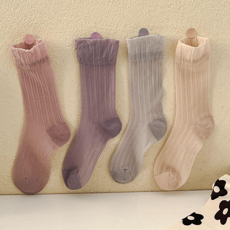 Plain Ribbed Socks Product Image