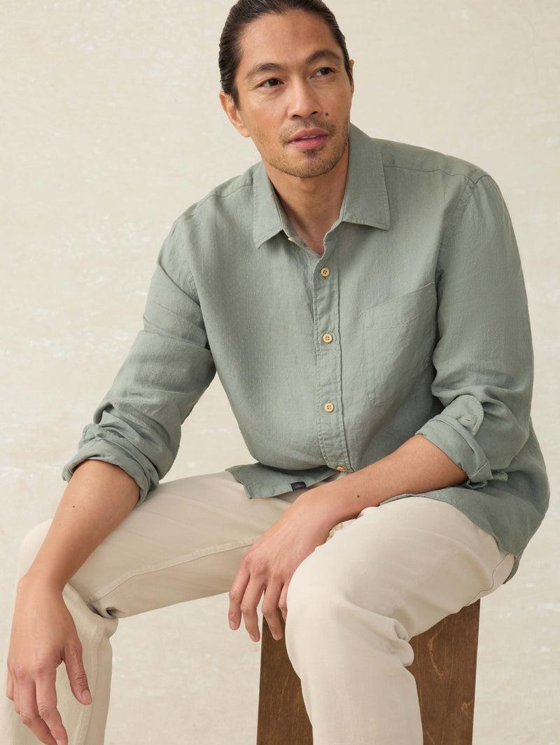 Laguna Linen Shirt - Fairfield Dobby Product Image