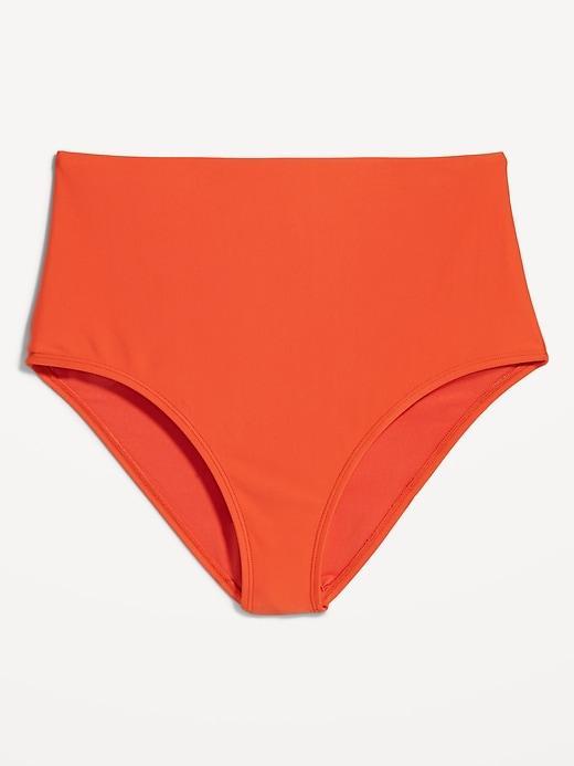 High-Waisted French-Cut Bikini Swim Bottoms Product Image