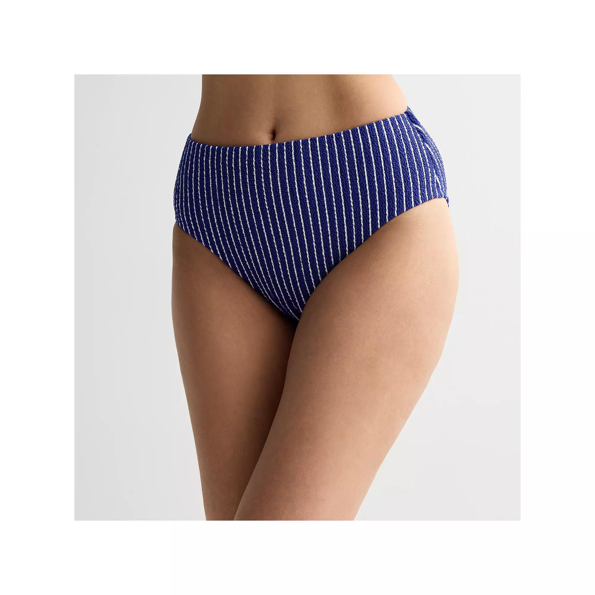 Women's Freshwater Compression Swim Bottoms, Size: XS, Costal Cool Stripe Product Image