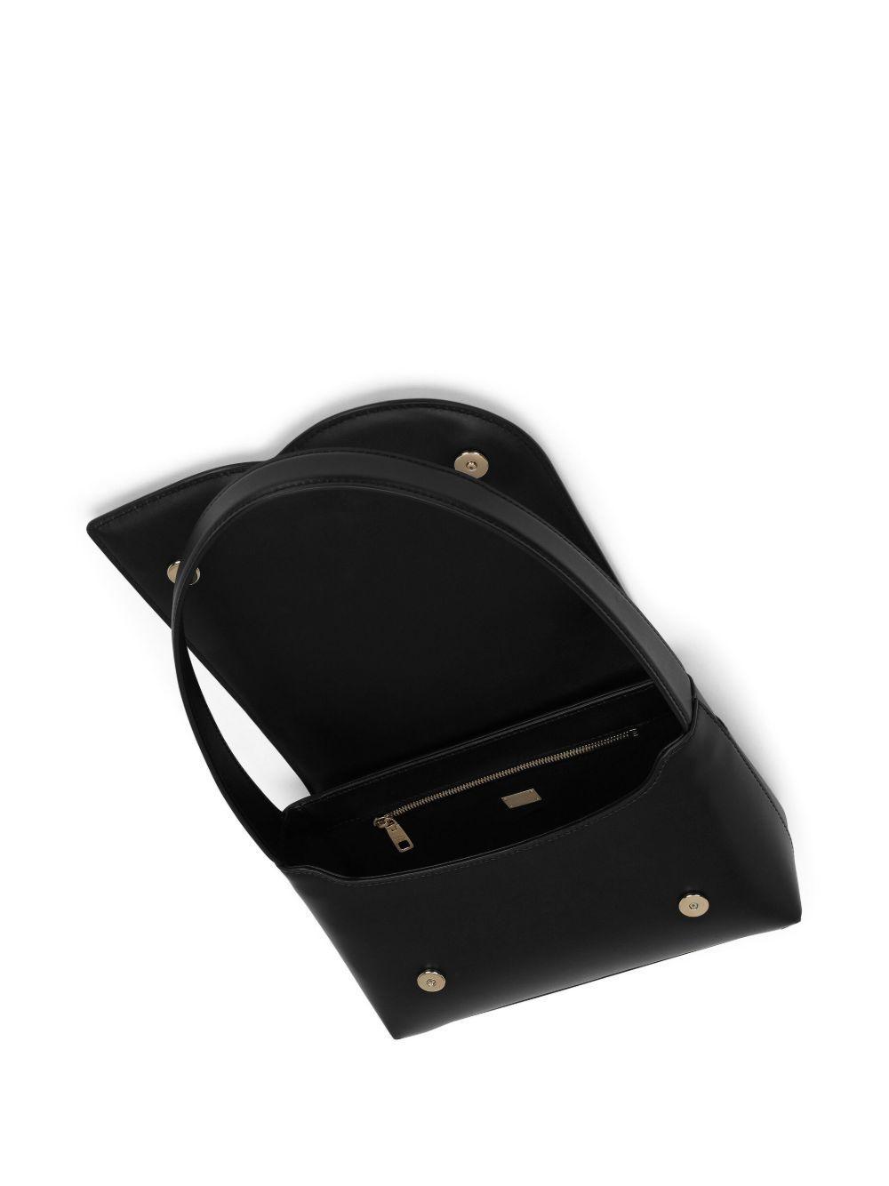 logo-embossed leather shoulder bag Product Image
