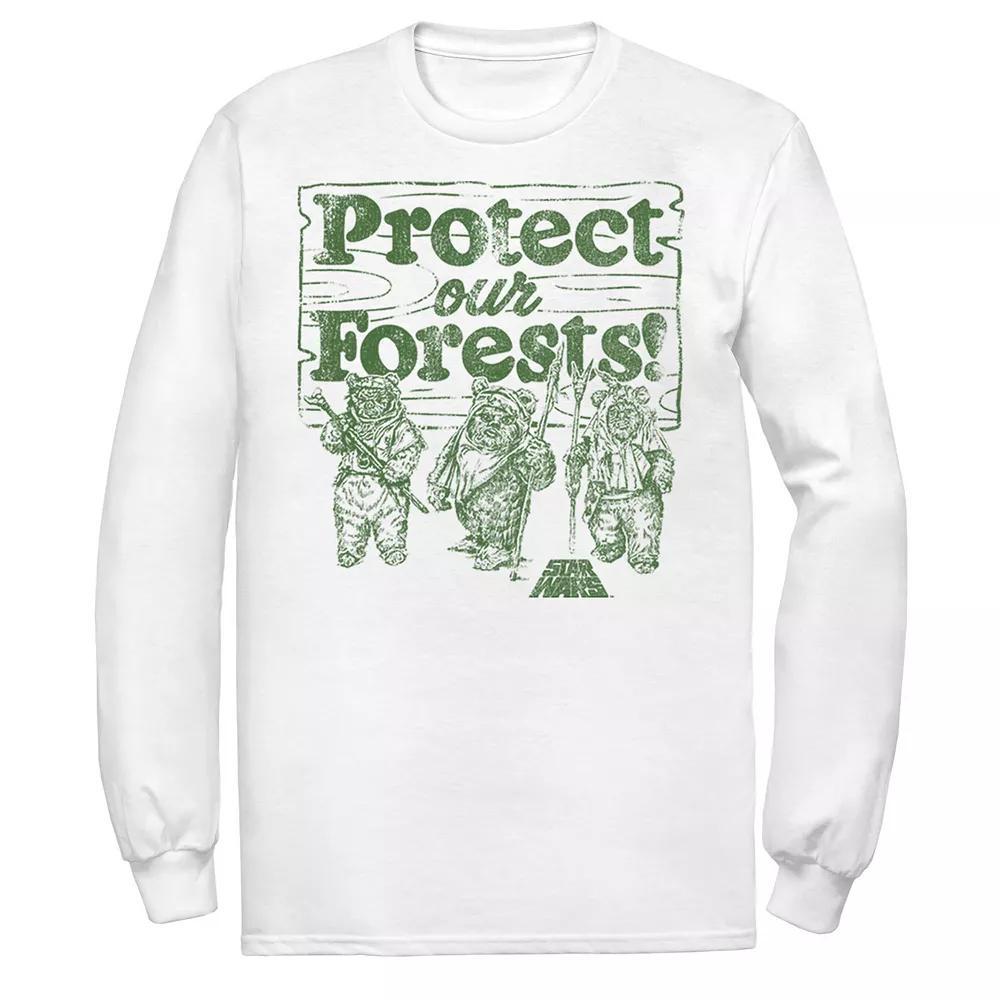 Men's Star Wars Ewoks Protect Our Forests Camp Tee, Size: Large, White Product Image