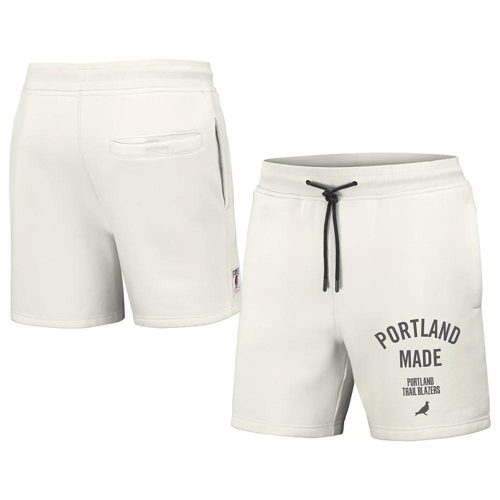 Men's NBA x Staple Cream Portland Trail Blazers Heavyweight Fleece Shorts, Size: XL, Beige Product Image
