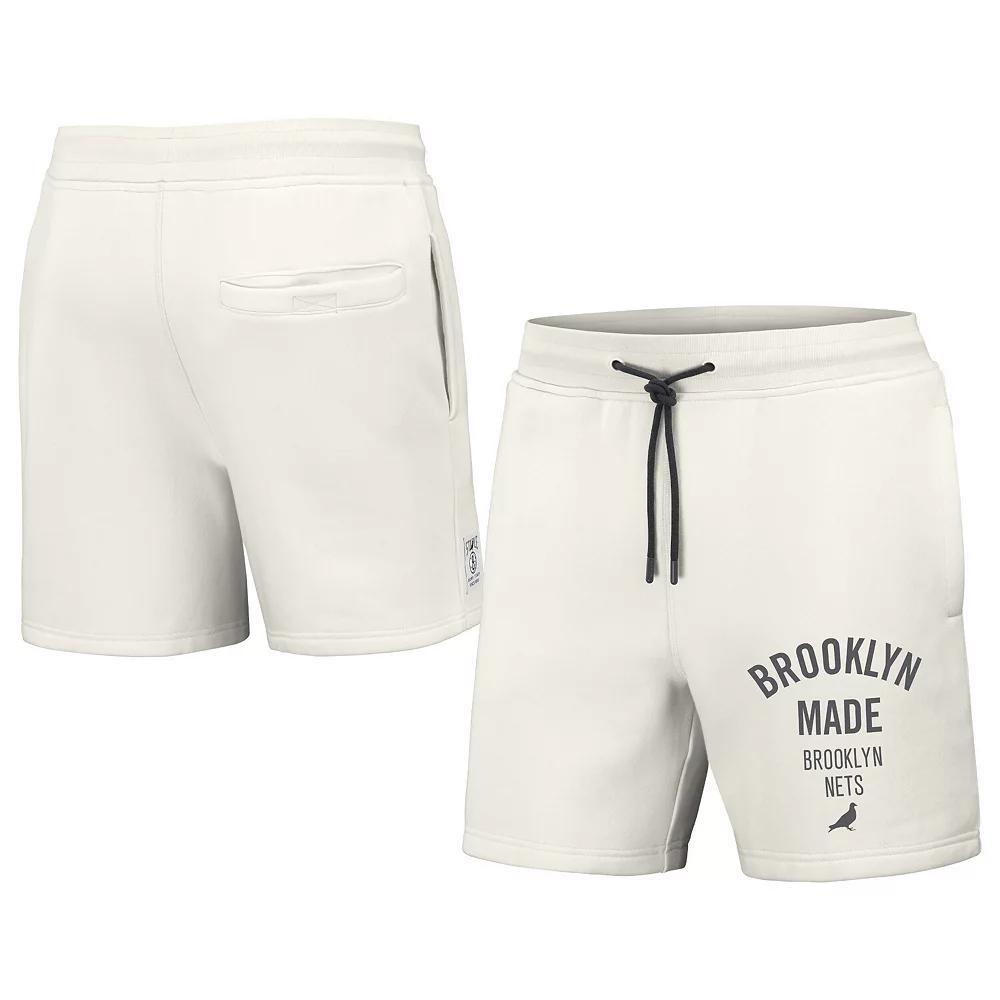 Men's NBA x Staple Cream Brooklyn Nets Heavyweight Fleece Shorts, Size: Small, Beige Product Image