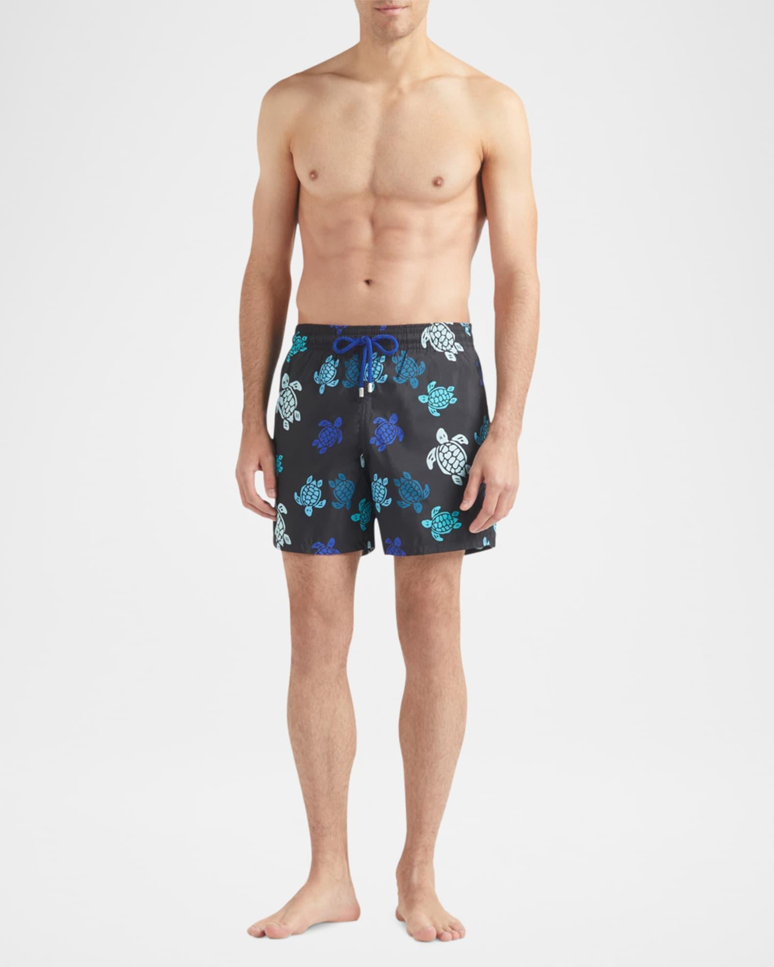 Men's Multicolor Turtle-Print Swim Shorts Product Image
