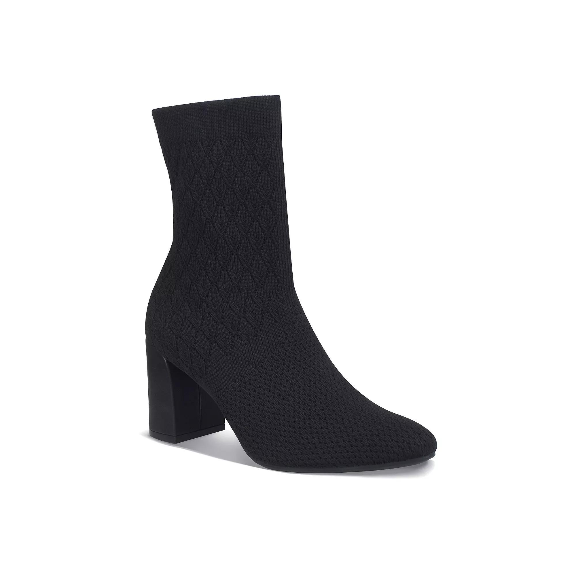 Impo Vyra Women's Stretch Knit Ankle Boots, Size: 9, Black Product Image