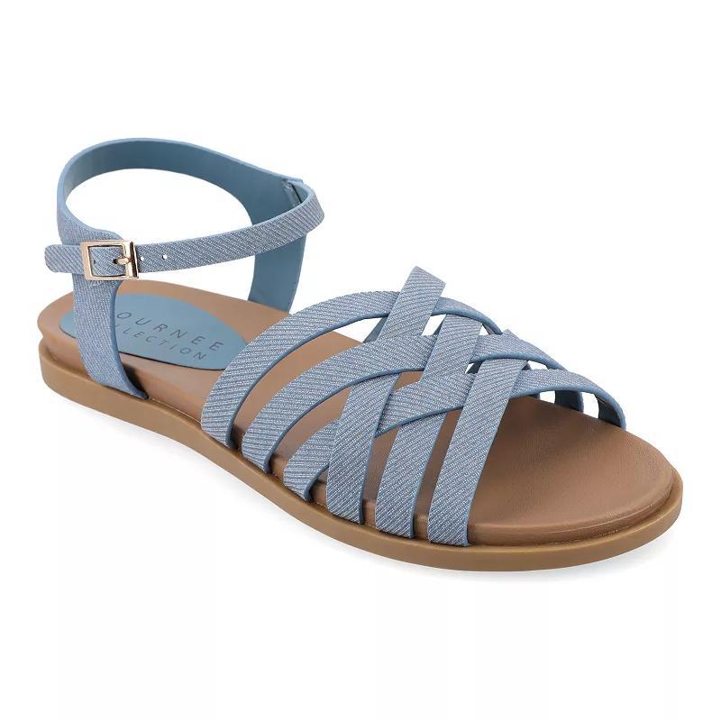 Journee Kimmie Womens Sandals Blue Product Image