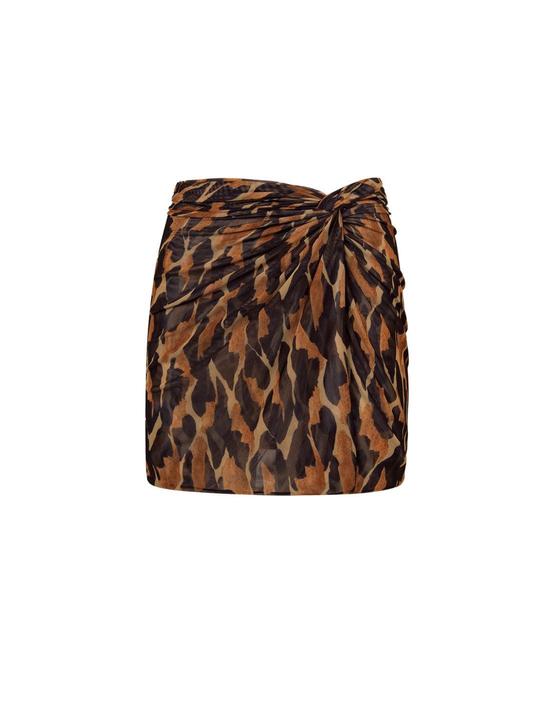 Karen Mini Pareo Skirt - Camu Product Image