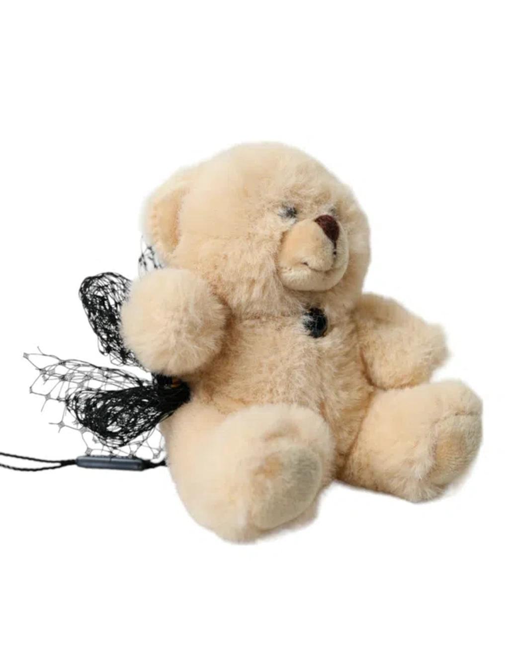 DOLCE & GABBANA Beige Teddy Bear Mesh Net Band Hair Clip Product Image
