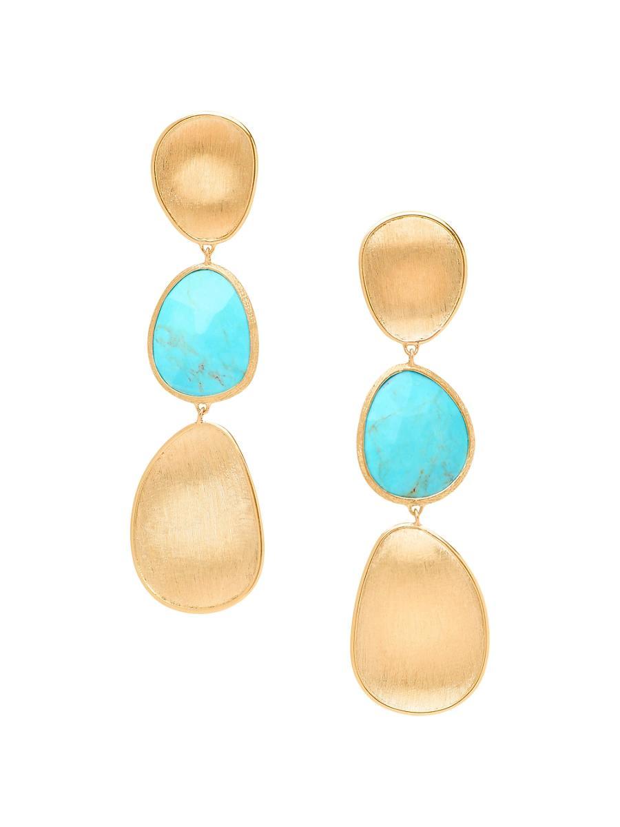 Womens Lunaria 18K Yellow Gold & Gemstone Triple Drop Earrings Product Image