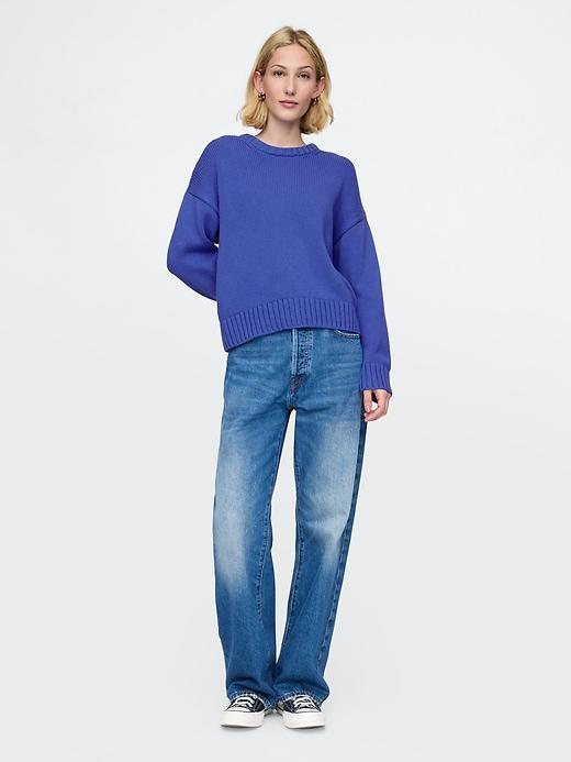 100% Cotton Relaxed Sweater Product Image