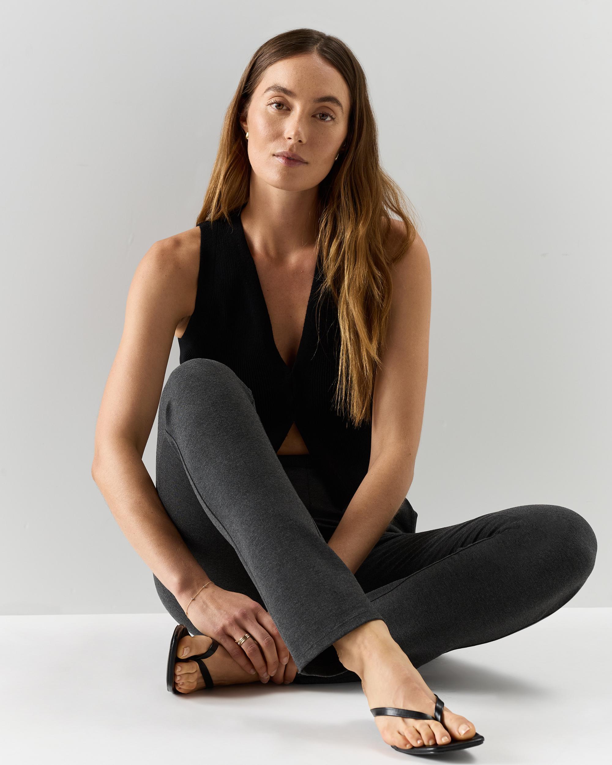 Quince | Women's Ultra-Stretch Ponte Straight Leg Pants Petite Size XL, Rayon Product Image