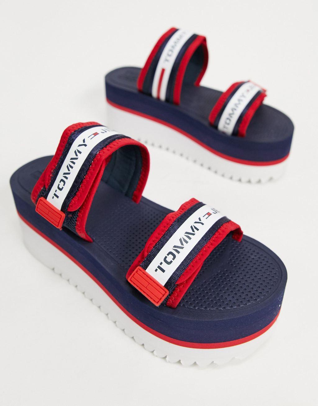 Tommy Hilfiger chunky tape sandals Product Image