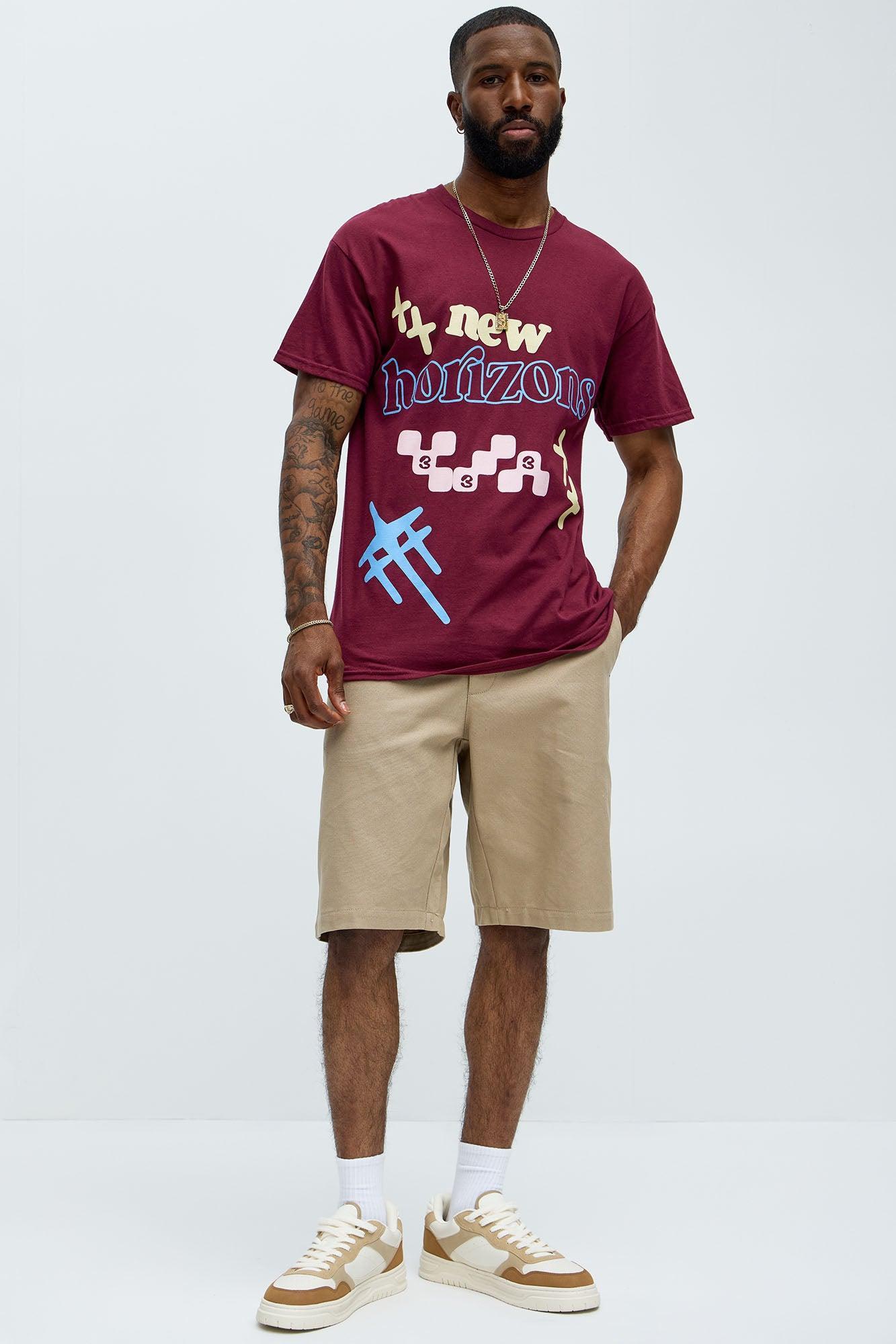 New Horizons Short Sleeve Tee - Burgundy Product Image