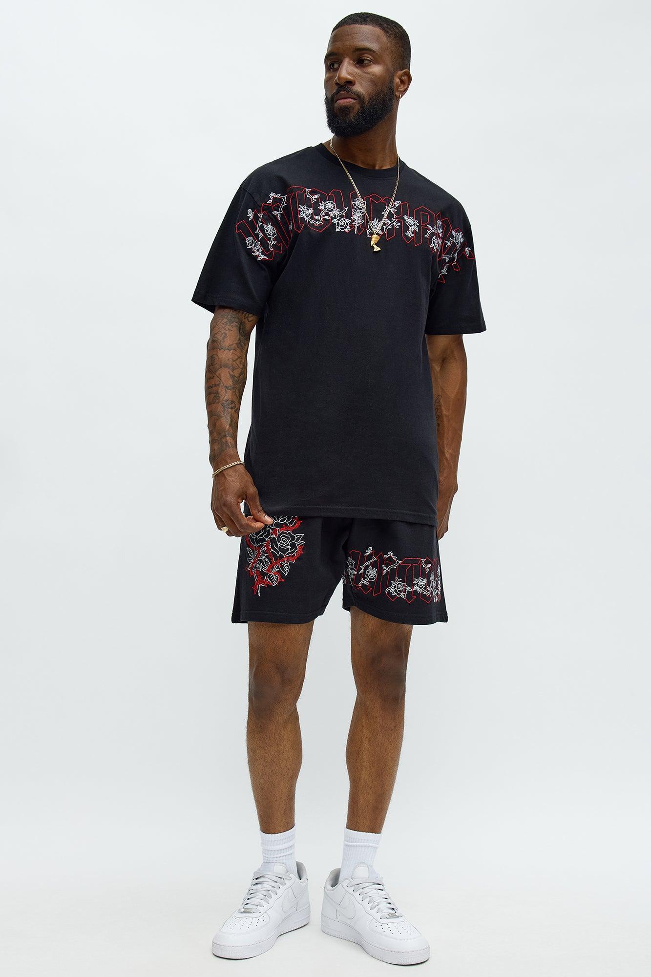 Rose Bundle Sweatshorts - Black Male Product Image