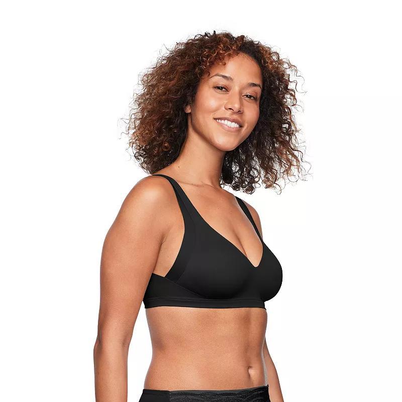 Warners No Side Effects® Underarm and Back-Smoothing Comfort Wireless Lightly Lined T-Shirt Bra RA2231A, Women's, Size: XL, Black Product Image