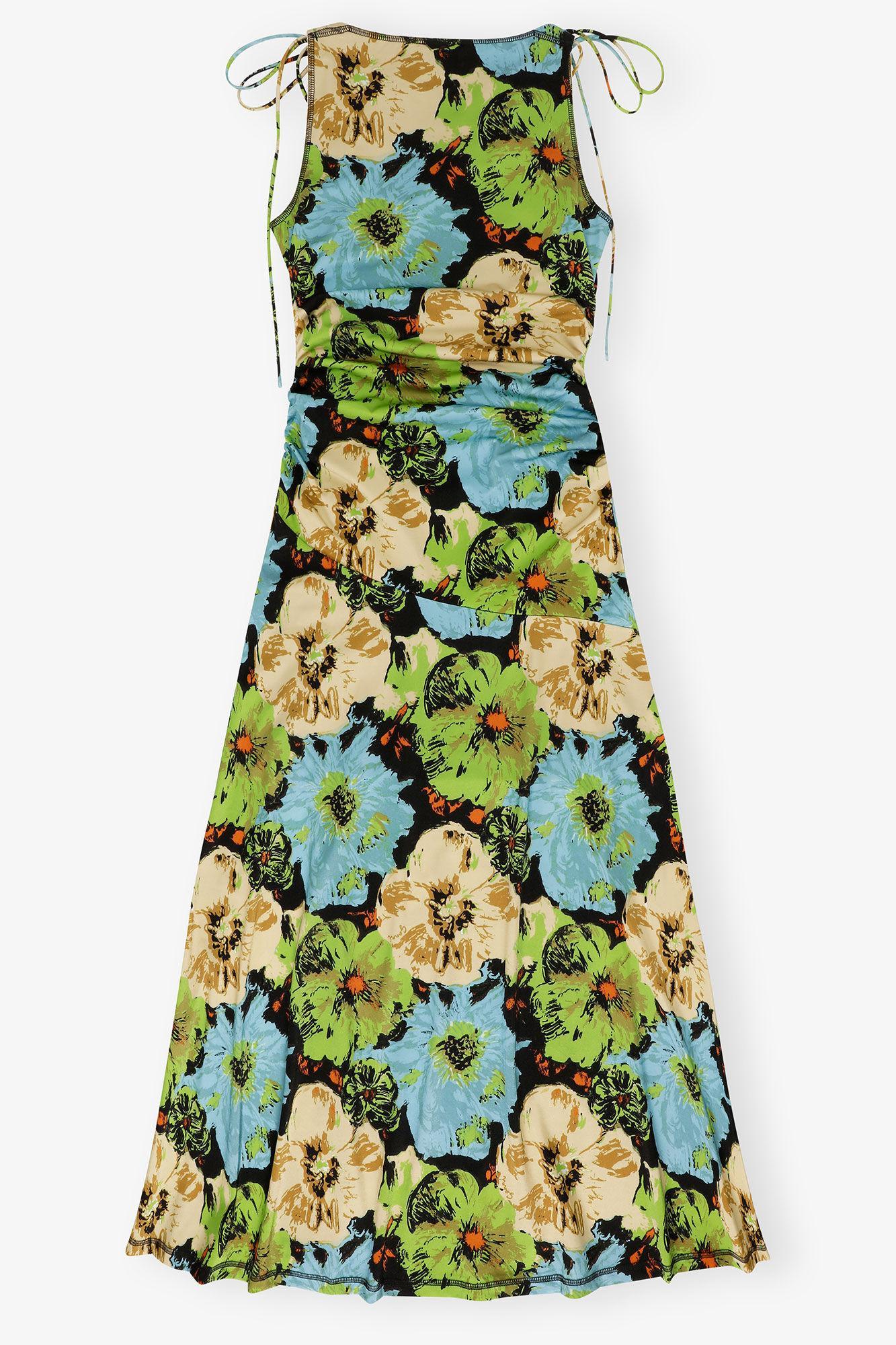 Floral Lycra Jersey Gathered Dress Product Image
