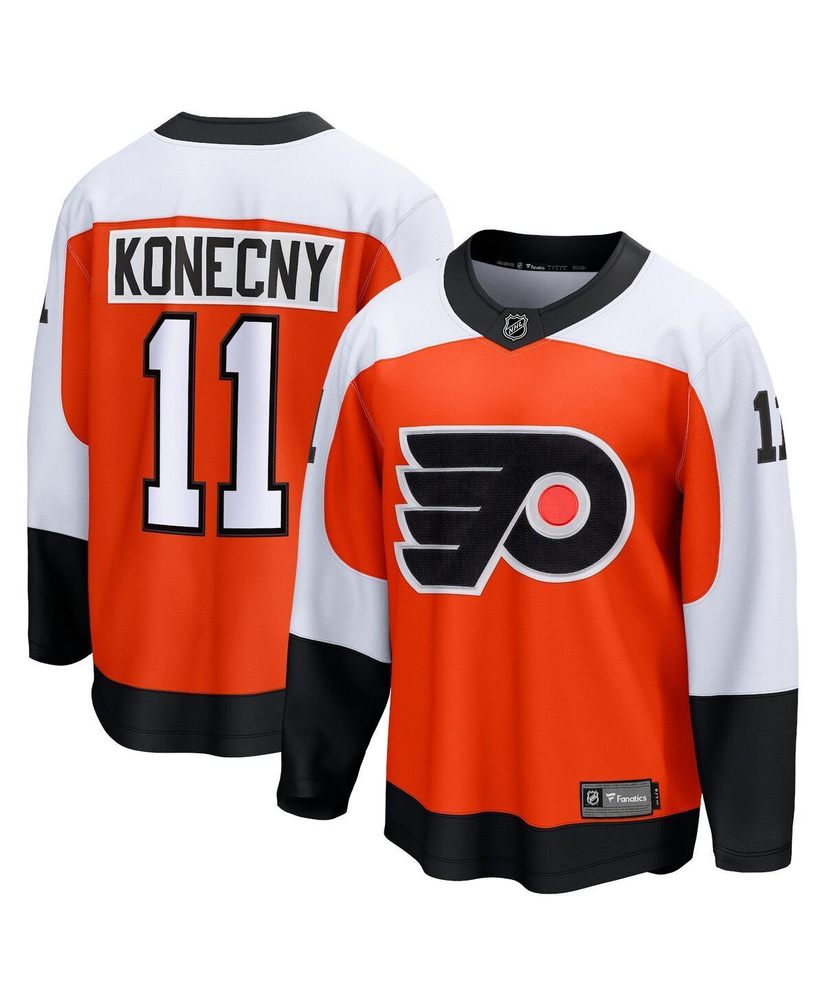 Men's Fanatics Branded Travis Konecny Burnt Orange Philadelphia Flyers Home Premier Breakaway Player Jersey, Size: XL, Fly Team Product Image