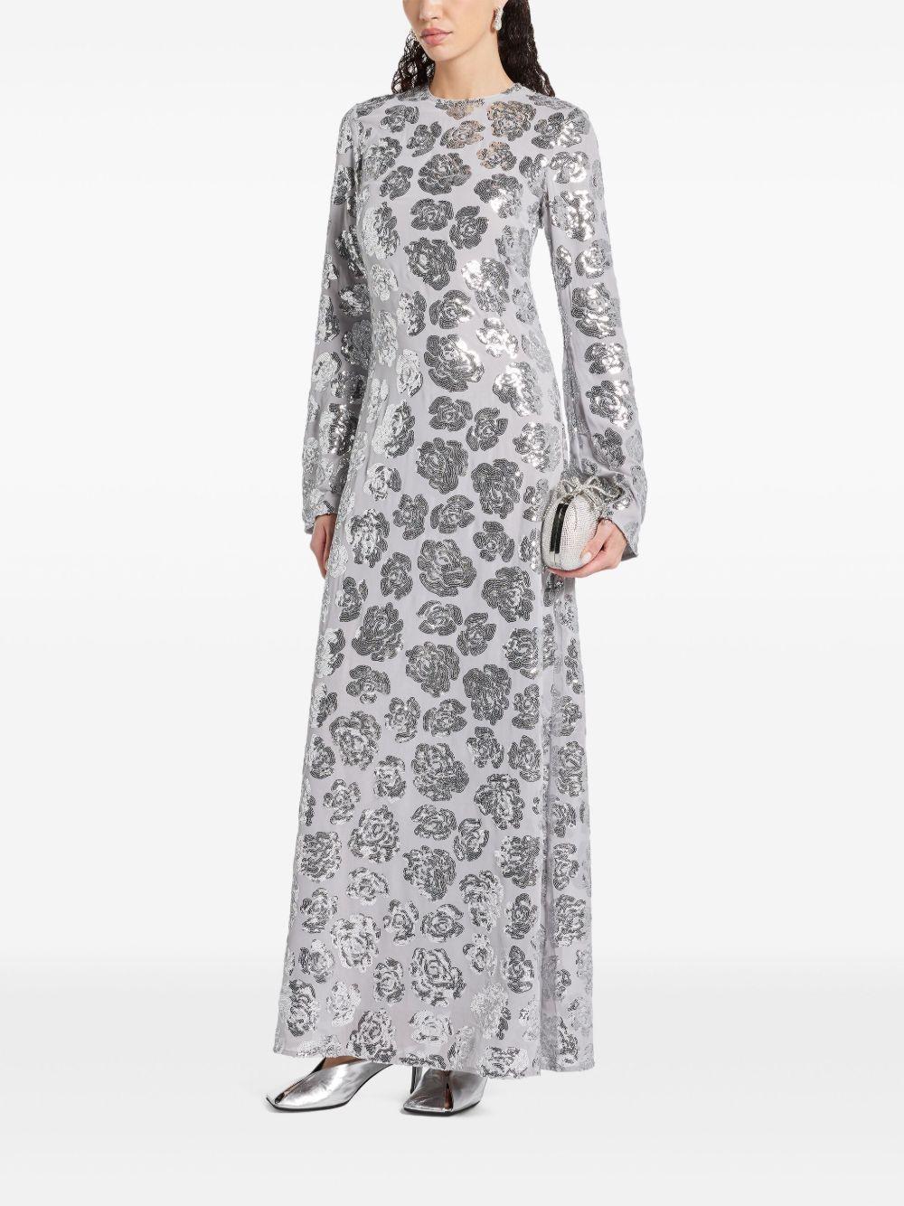 sequinned chiffon maxi dress Product Image