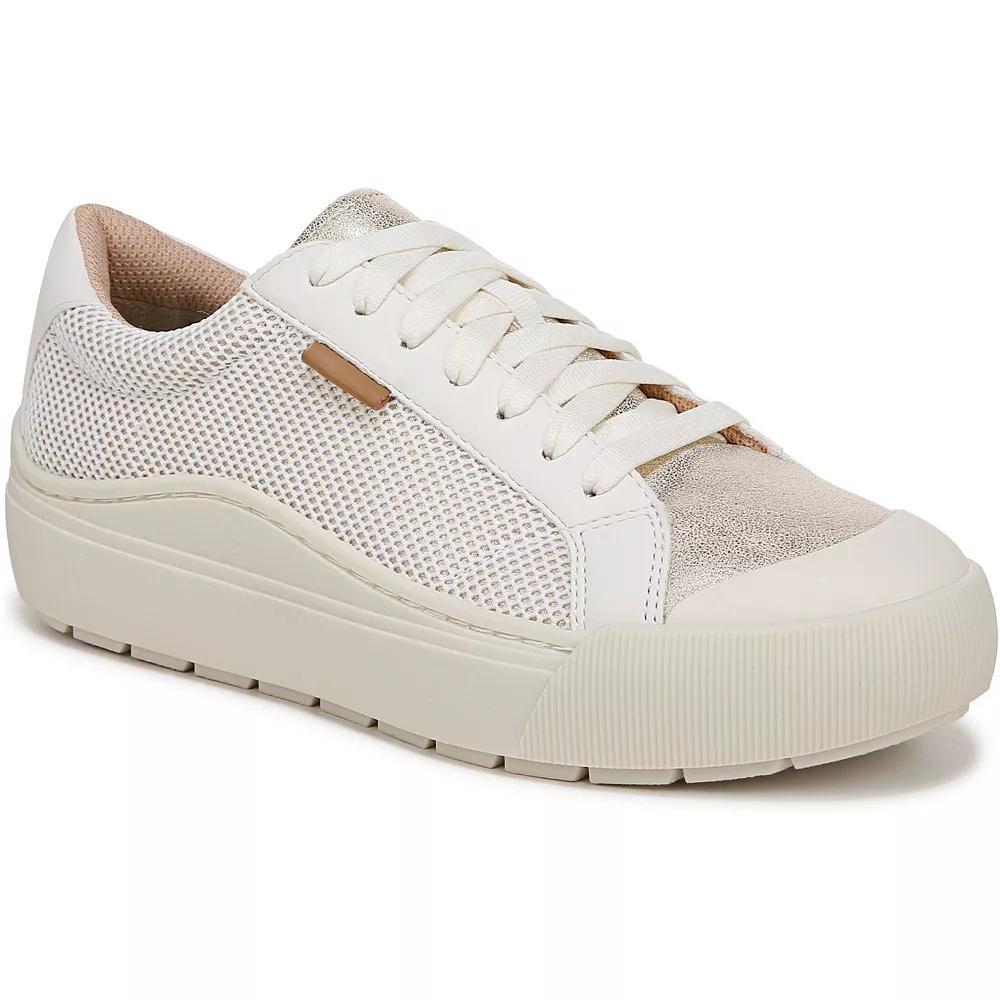 Dr. Scholl's Time Off Women's Platform Sneakers, Size: 7.5, White Gold Product Image