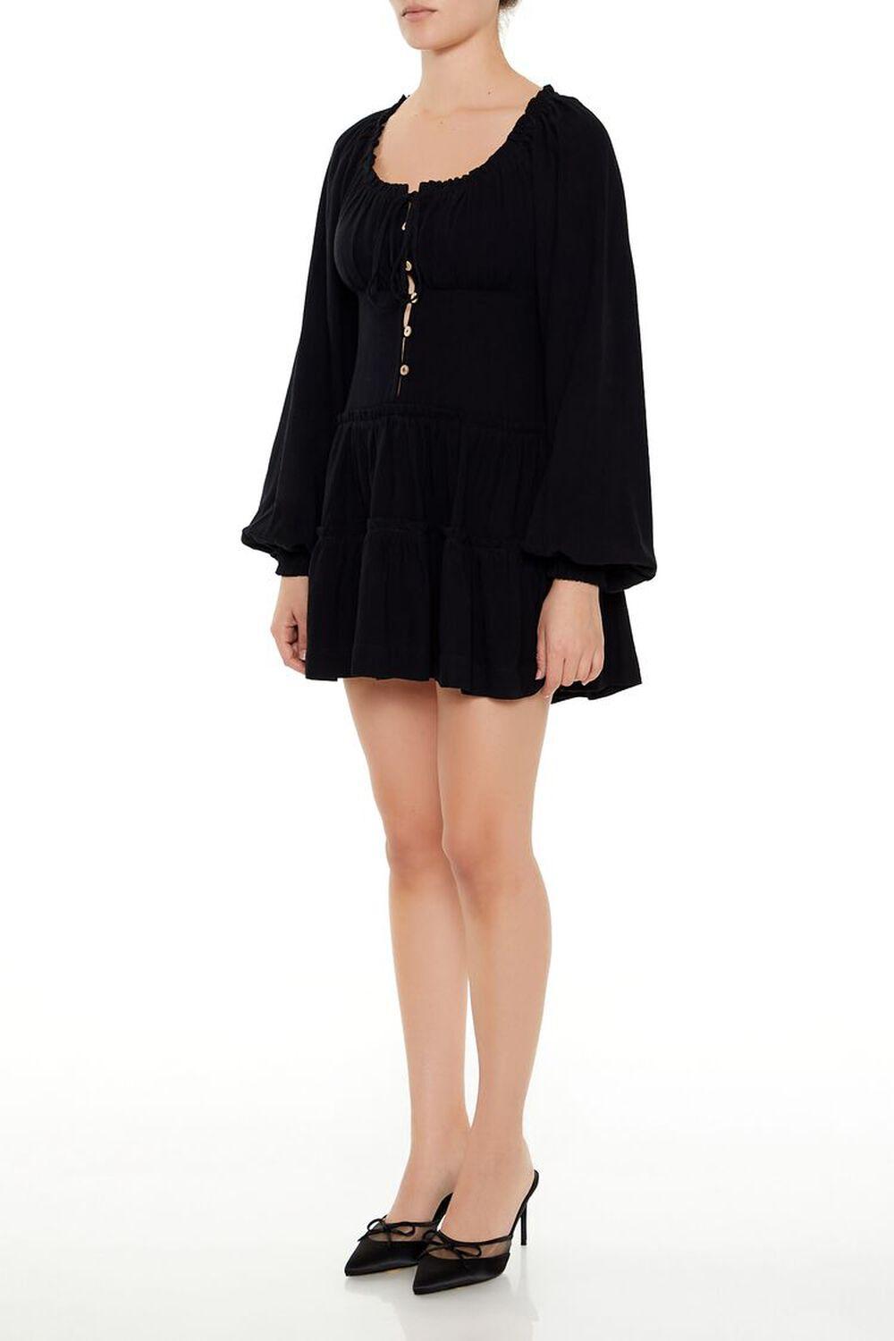 Peasant-Sleeve Mini Dress | Forever 21 Product Image