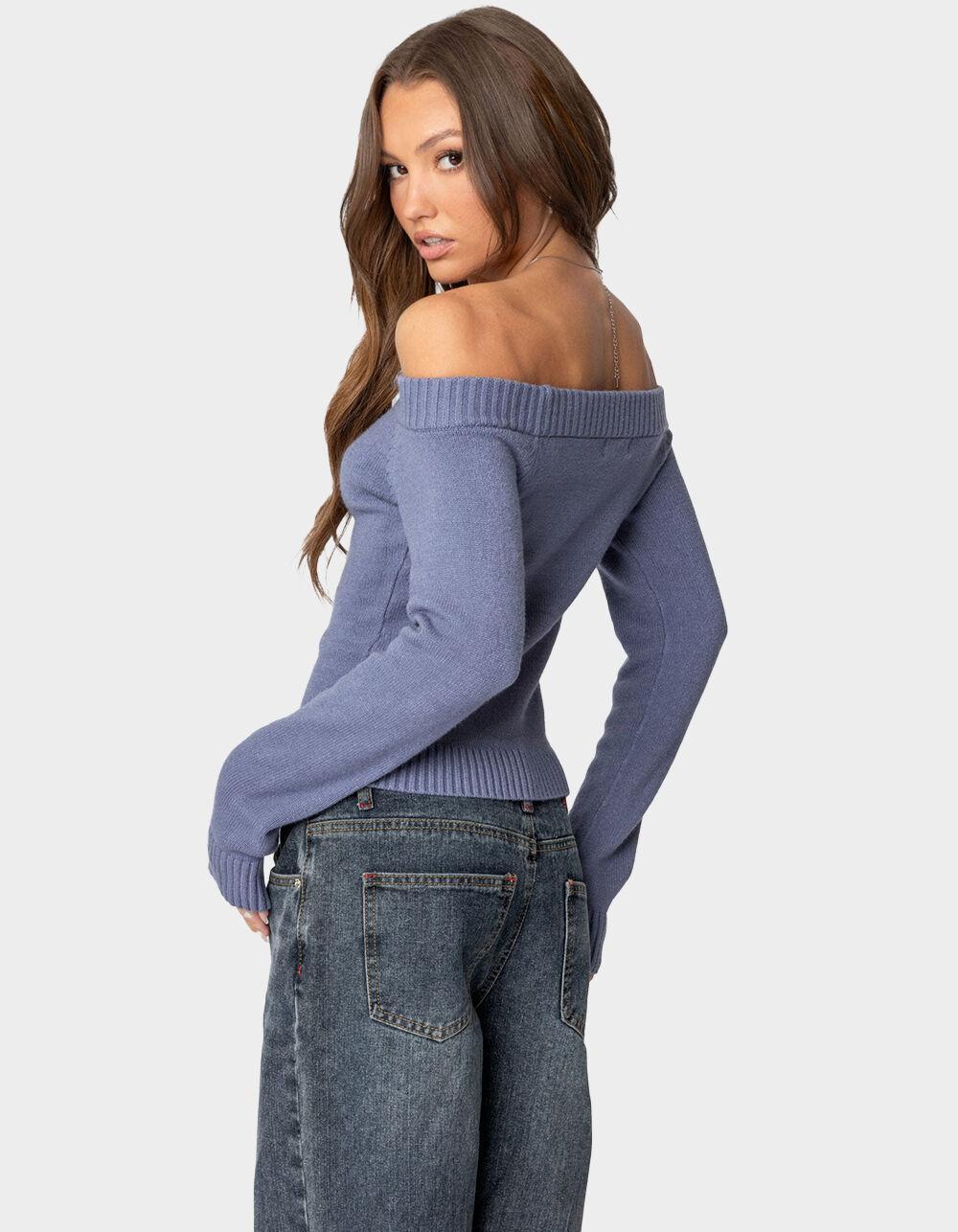 EDIKTED Elona Off Shoulder Knit Top Product Image