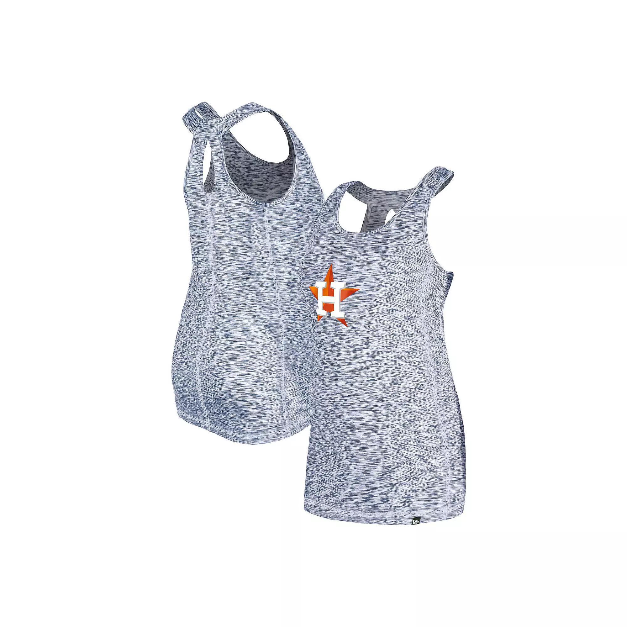 Women's New Era Navy Houston Astros Space Dye Keyhole Back Tank Top, Size: Large, Blue Product Image