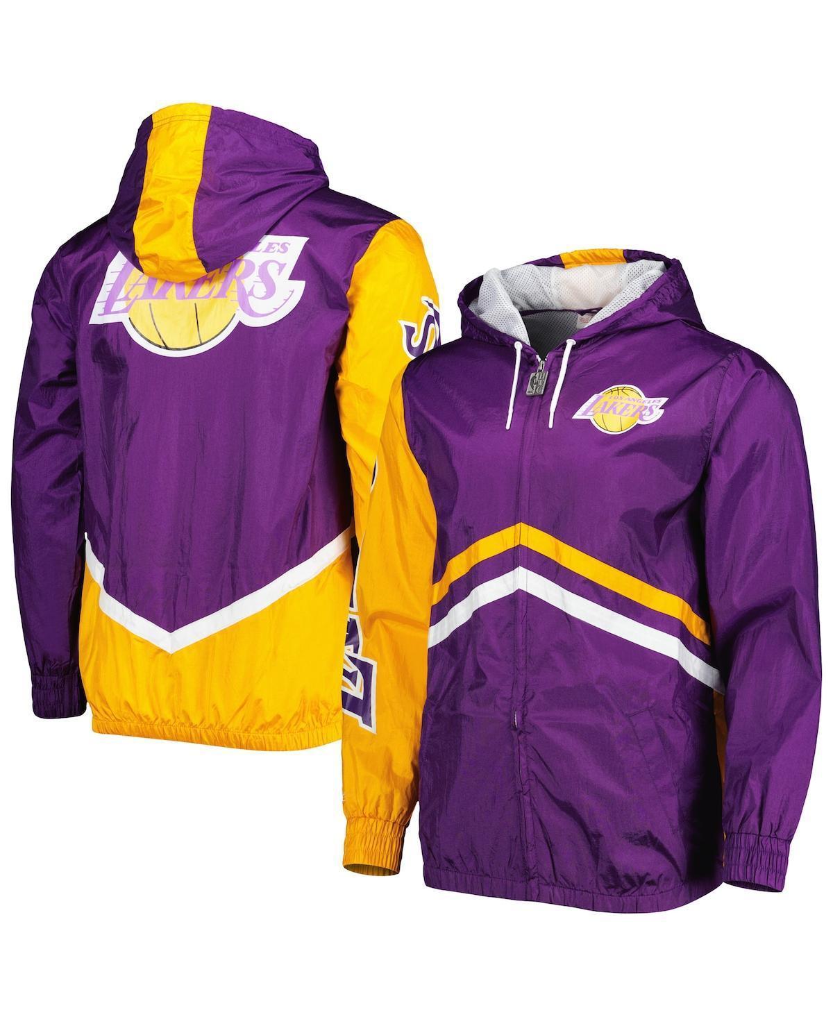 Men's Mitchell & Ness Purple Los Angeles Lakers Undeniable Full-Zip Windbreaker Jacket, Size: Large Product Image