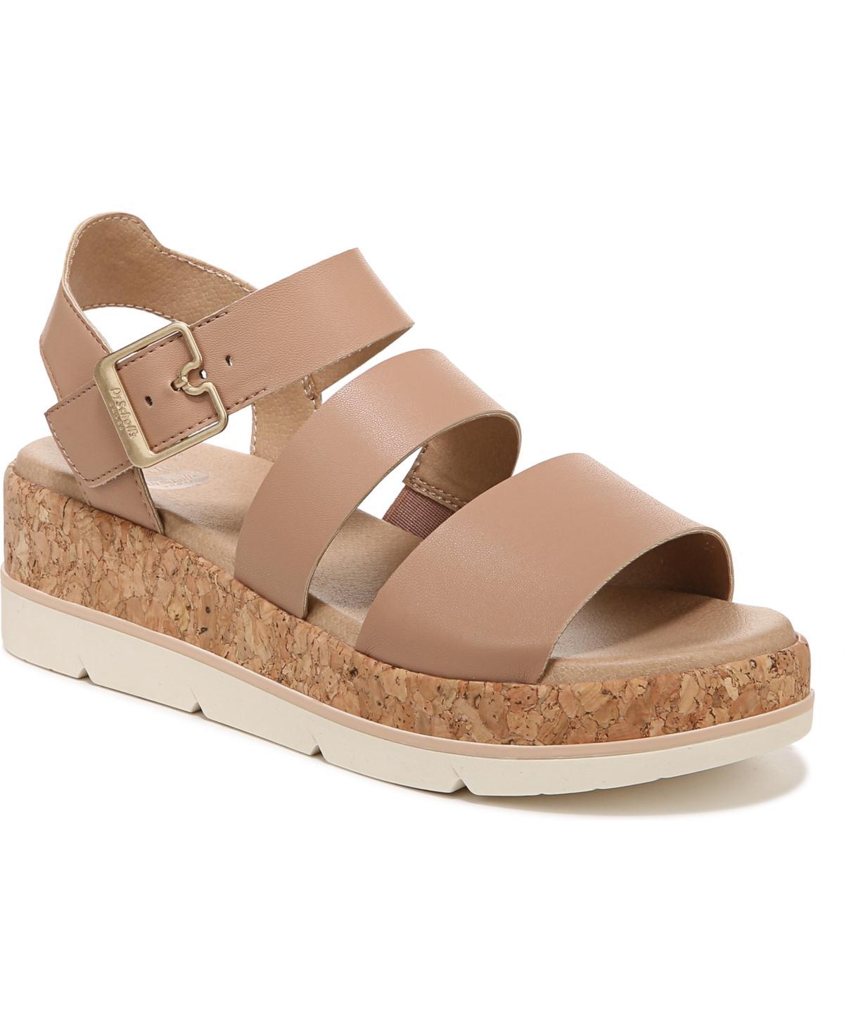 Dr. Scholl's Once Twice Women's Platform Sandals, Size: 7, Tawny Brown Product Image