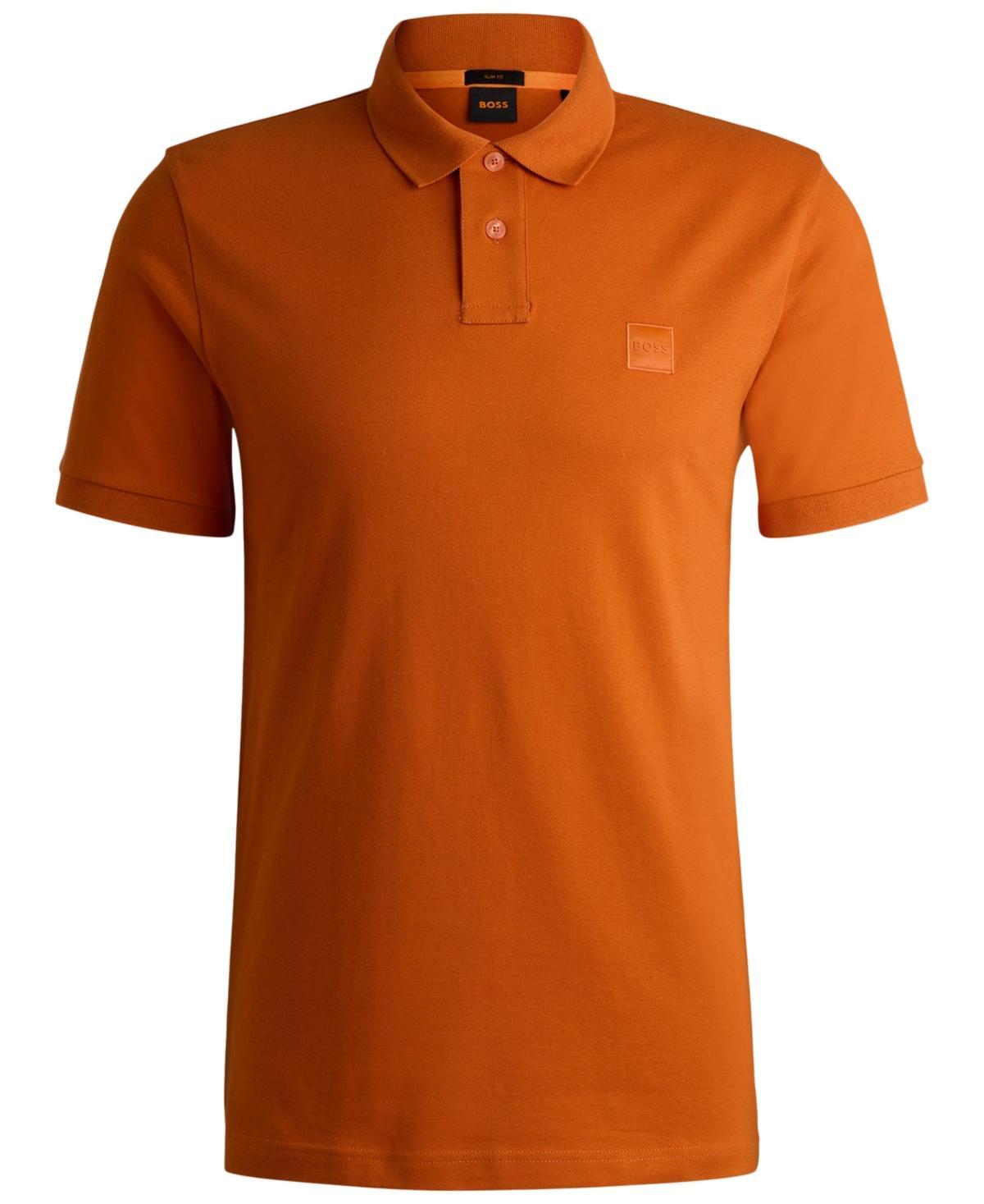 Mens Stretch-Cotton Slim-Fit Polo T-Shirt Product Image
