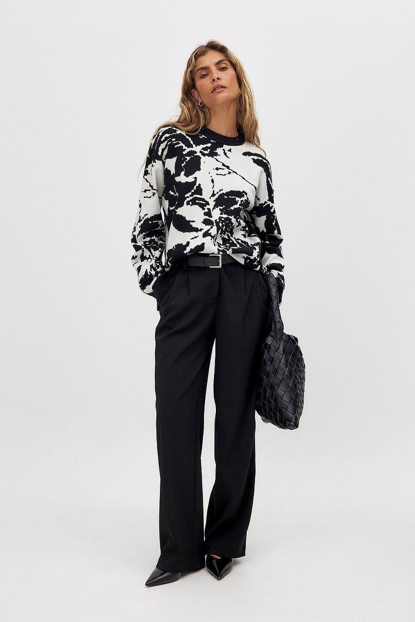 Knitted Jacquard Sweater Product Image