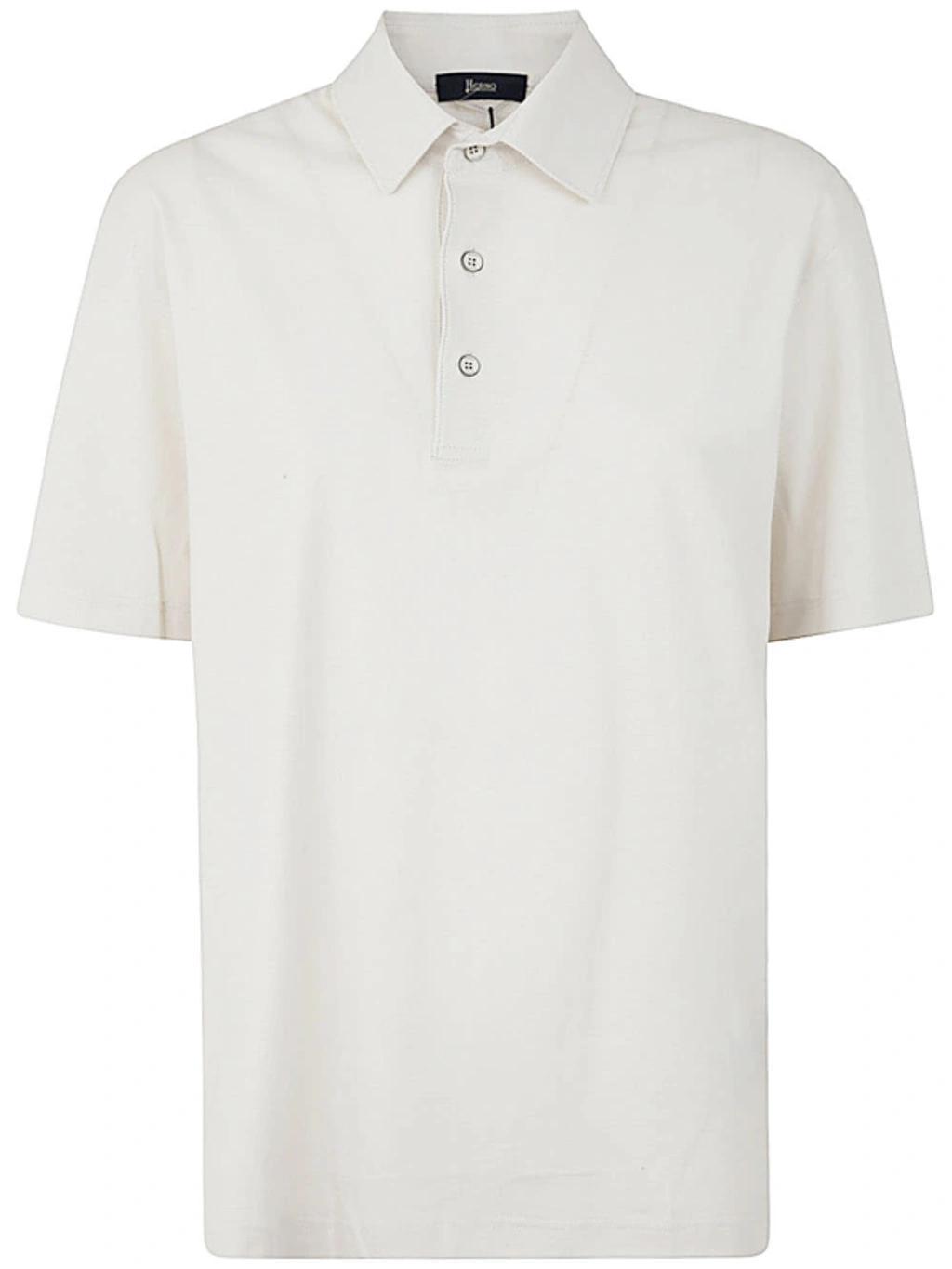 HERNO Crepe Polo Clothing In White Product Image