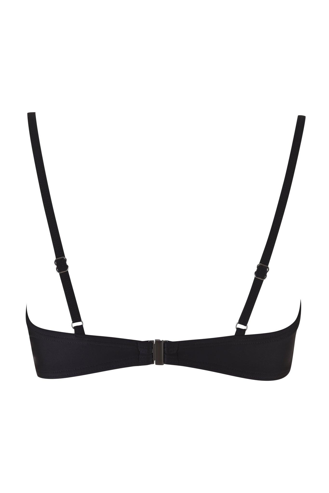 DION TUXEDO BIKINI TOP - BLACK : WHITE Product Image