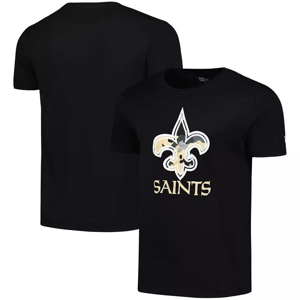 Men's New Era Black New Orleans Saints Camo Logo T-Shirt, Size: XL Product Image