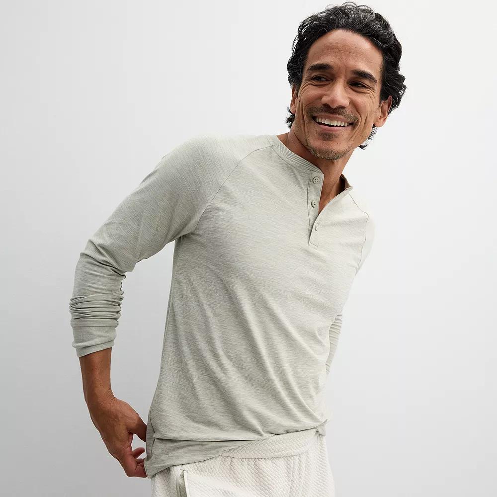 Men's FLX Long Sleeve Luxury Soft Wander Henley, Size: XXL, Magma Product Image