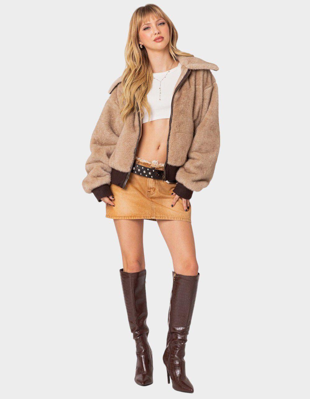 EDIKTED Ashton Faux Fur Jacket Product Image