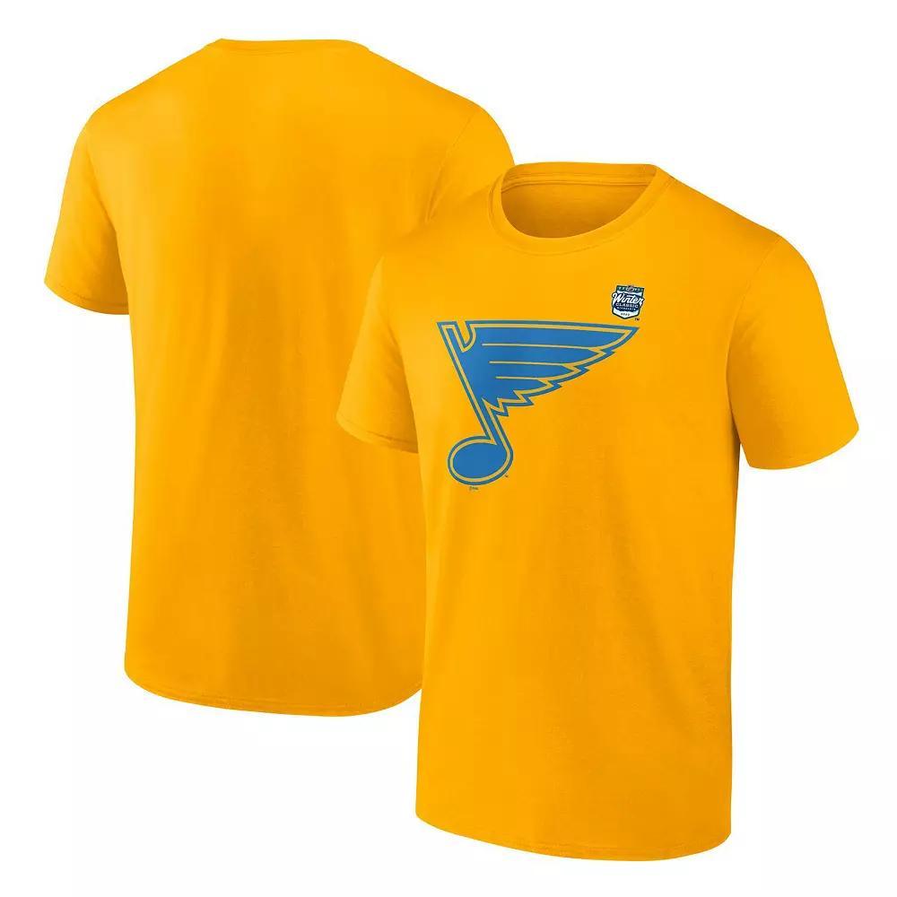 Men's Fanatics  Gold St. Louis Blues Primary Logo T-Shirt, Size: Large Product Image