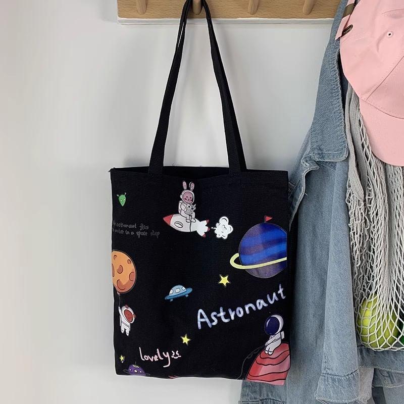 Cartoon Print Shopper Bag Product Image