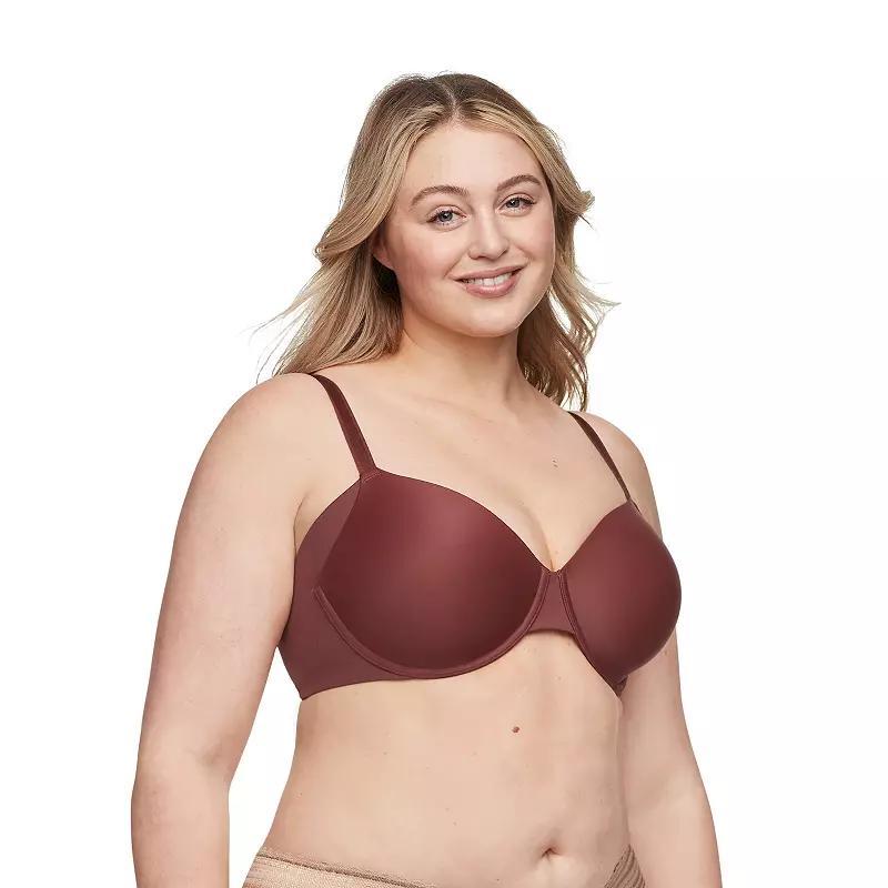 Warners No Side Effects® Seamless Underarm-Smoothing Comfort Underwire Lightly Lined T-Shirt Bra RA3061A, Women's, Size: 34 B, Toasted Brown Product Image