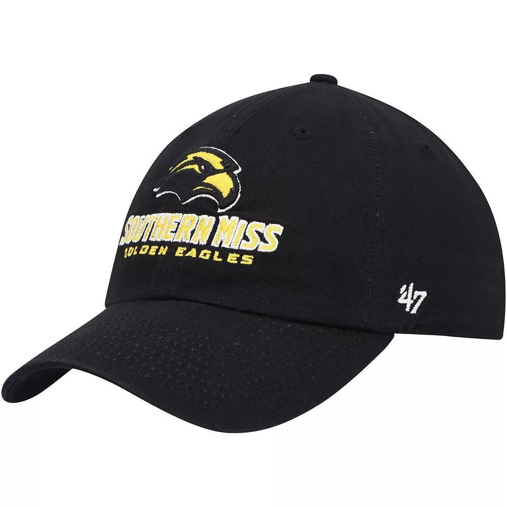 47 Brand Mens Black Southern Miss Golden Eagles Clean Up Adjustable Hat Product Image