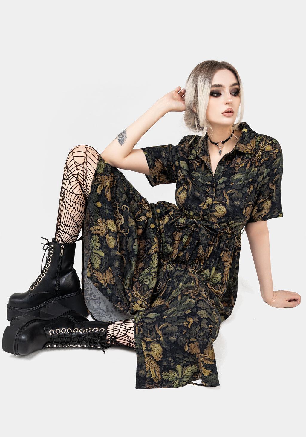 Rebirth Midi Shirt Dress Product Image