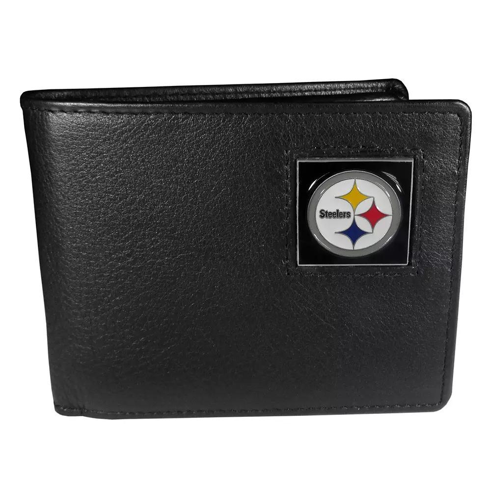 Men's Pittsburgh Steelers Bifold Wallet, Black Product Image